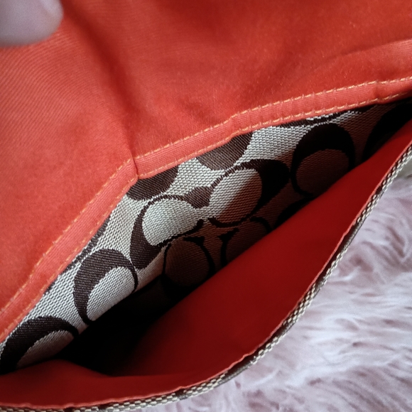 Coach Campbell Signature C  Brown w/Leather Trim Handbag/Shoulder Bag - Picture 10 of 14